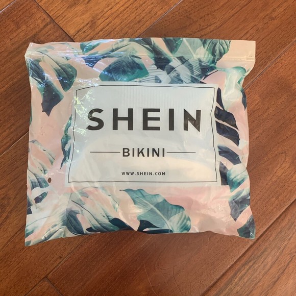 SHEIN Baby Blue Rib Triangle High Cut Bikini Swimsuit Size Large (8/10/12) NEW! - Picture 7 of 10